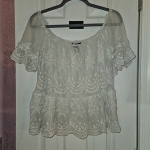 Elegant White Lace Blouse